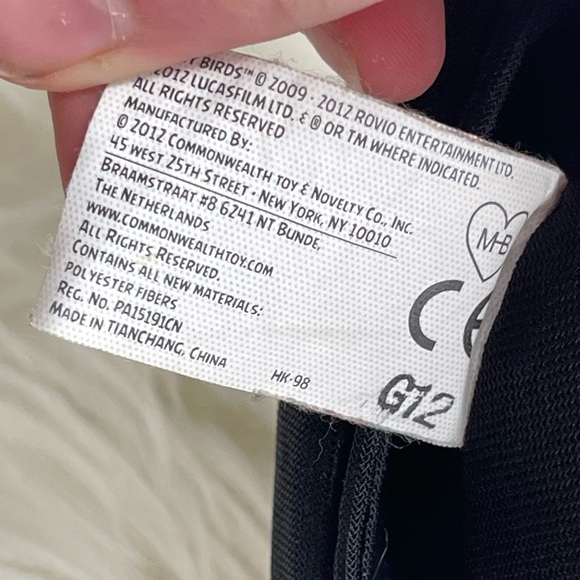 Angry Birds Star Wars Black Darth Vader Bird Plush Stuffed Animal Character Toy - Picture 5 of 5